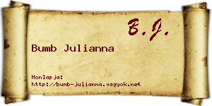 Bumb Julianna névjegykártya